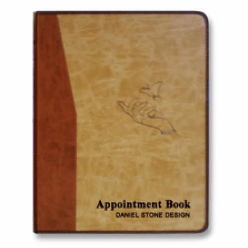 Leather Look Cover Appointment Books Refillable | Beige-Tan